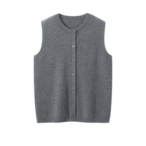 Cardigan in Maglia per Donna 100% Cashmere, Gilet <span class=keywords><strong>Senza</strong></span> <span class=keywords><strong>Maniche</strong></span> Morbido, <span class=keywords><strong>Maglione</strong></span> Femminile - Product Image 3