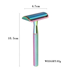 <strong>Best</strong> <strong>Double</strong> <strong>Edge</strong> Shaving <strong>Razor</strong> for Colorful Safety <strong>Razor</strong> for Daily Use &amp; Hotel Hair Removal Cosmetics Gift Box Included - Product Image 2