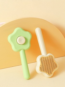 Self-Cleaning Stainless Steel Fine Needle Pet Brush Convenient Soft <b>Massage</b> Pet Comb - Product Image 5
