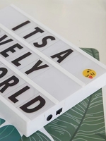 A5 A4 DIY caja de luz acrílica con interruptor alfabetos vacaciones saludos para luces nocturnas Feliz Navidad cásate conmigo Feliz cumpleaños