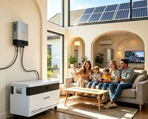 แบตเตอรี่ SUNPOK 15kWh 51.2V 300Ah LiFePO4 เกรด A 8000 รอบการใช้งาน แบตเตอรี่ลิเธียมไอออนสำหรับระบบกักเก็บพลังงานแสงอาทิตย์ - Product Image 1