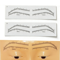 Regla de Precisión para Moldear Cejas, Adhesivo Guía para Cejas, Herramienta de Medición con Marcas, Suministros para Microblading y PMU