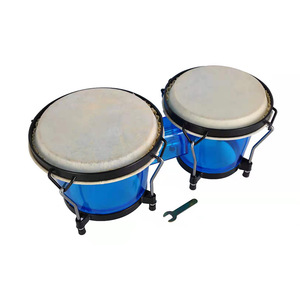 Tambores <span class=keywords><strong>Bongo</strong></span> de 6 y 7 Pulgadas, Borde Ancho, Cuerpo de Plástico Conectado, Instrumento de Percusión Occidental, Superficie Lisa y Duradera - Product Image 2