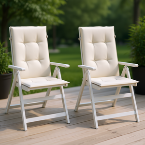 Cojines para silla con respaldo alto, almohadas lumbares, cojines para asiento, piel sintética, acolchados, extraíbles, lavables, para uso en interiores y exteriores - Product Image 2