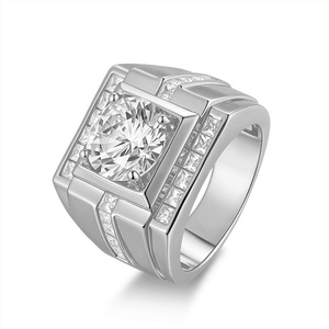 แฟชั่นใหม่สไตล์เกาหลีอเนกประสงค์แหวนเพทายทรงสี่เหลี่ยมสำหรับ<span class=keywords><strong>ผู้ชาย</strong></span>อุปกรณ์เสริมเครื่องประดับสไตล์ยุโรปและอเมริกาอินเทรนด์ - Product Image 1