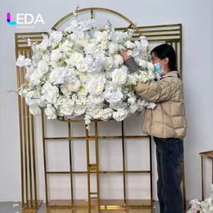 Boule de fleurs artificielle LEDA personnalisée de 80 cm pour mariage, arrangement floral pour décoration et fournitures de mariage - Product Image 1