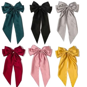 Jepit Rambut Pita Logam Wanita Motif Polkadot Warna Solid Gaya Jepang Korea Buatan Tangan Hadiah Pesta Mewah - Product Image 6