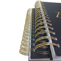 Planificateur universel à spirale couleur noire, Agenda, planificateur annuel, Agenda, flacon à spirale couleur or