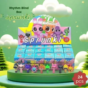 Ensemble de 24 figurines originales en bois de bâtonnets, boîtes mystère requin, déballage amusant, décorations de bureau, personnages Frozen, échelle 1/12 - Product Image 2