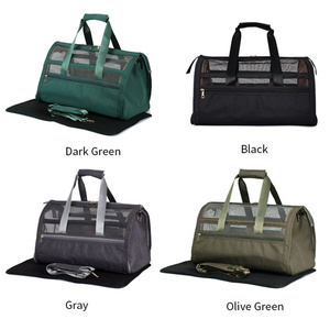 Lüks çok fonksiyonlu nefes havayolu taşınabilir seyahat Oxford kedi yavru Pet taşıyıcılar köpek taşıma çantaları - Product Image 3