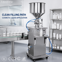 Machine de remplissage semi-automatique pour liquides cosmétiques (lotions, sérums, gels) en petits flacons et production flexible