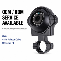 Caméra de guidon étanche personnalisée OEM ODM avec capteur CMOS couleur/noir-blanc de 1/2,9 pouce et câble aviation 4 broches