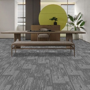 Eco-friendly Modern Loop Pile <b>Puzzle</b> Pattern Square Carpet Tiles Non-Slip PVC Backing for Commercial Use - Product Image 4