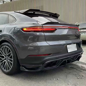 Séparateur de diffuseur de pare-chocs arrière en Fiber de carbone de Style normal pour porsche <span class=keywords><strong>Cayenne</strong></span> 18-23 <span class=keywords><strong>Suv</strong></span> et coupé - Product Image 5