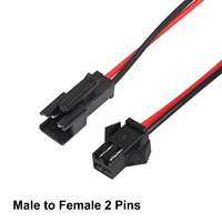 10 paires 15cm JST SM 2 broches prise mâle à femelle connecteur de fil 20AWG Terminal connecteur câble pour lumière LED