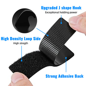 Bandes <span class=keywords><strong>Velcro</strong></span> à crochets d'éjection - Crochets d'éjection en nylon épais et haute résistance - Sangles adhésives durables pour vêtements et sacs - Product Image 6