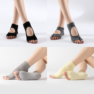 Calzini da Pilates sport e Fitness Open Toe pantofole da Yoga antiscivolo - Product Image 1