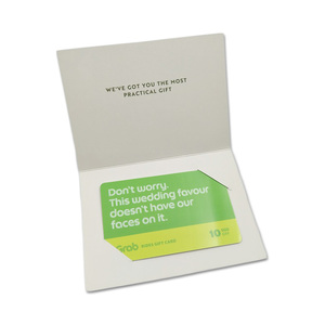 custom print promotion gift card holder paper backing for CR80 card