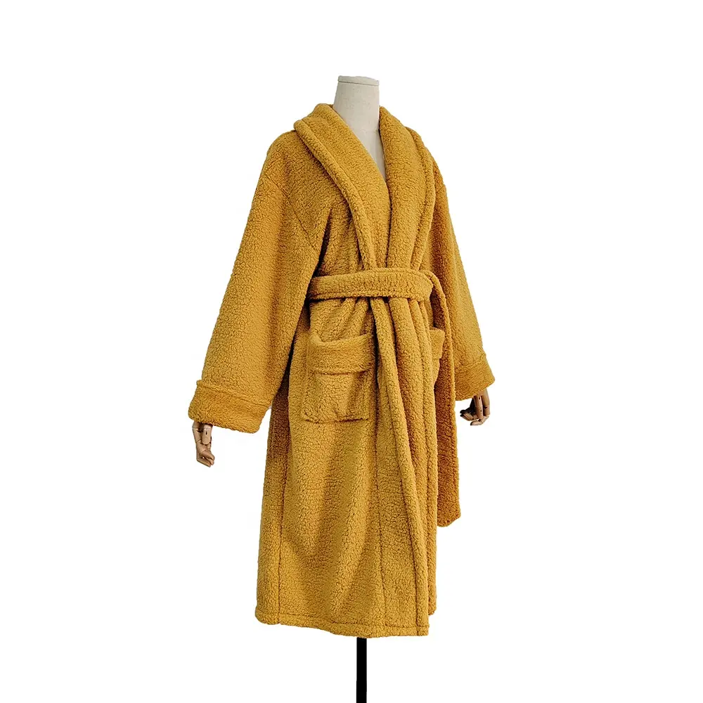 Китайский Фабричный персонализированный плюшевый флисовый халат для женщин и мужчин роскошный банный халат на заказ