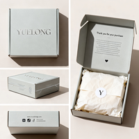 Boîte d'emballage pliante carrée en carton ondulé recyclé, personnalisée et élégante, pour vernis à ongles, petites entreprises, chaussures et vêtements