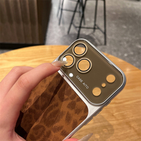 Coque de téléphone tendance à motif léopard pleine surface avec grandes ouvertures, compatible iPhone 18, 17 Pro Max, 16, 14/15