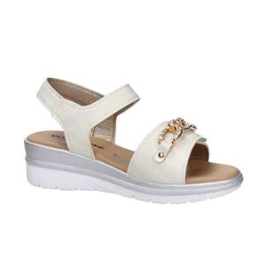 Sandales compensées pour femme Valleverde, ivoire, taille 38, talon de 4,5 cm, chaussures d'été confortables - Product Image 2