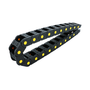 HLTNC R55 25mm x 38mm Internal Size Black Plastic Cable Wire Carrier Drag Chain 1M Length for CNC