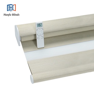 Persiana Enrollable Motorizada con Cubierta Curva, Precio Accesible, Persianas <span class=keywords><strong>Enrollables</strong></span> Zebra para Ventanas de Oficina, Persianas Zebra de Doble Capa - Product Image 3