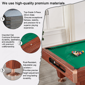 Chất Lượng Cao Kim Cương Maxima 7 '8' Snooker/Billiard Bảng Bằng Sao Billiards MDF Chất Liệu Với Rắn Chân Gỗ Trên Bán - Product Image 3