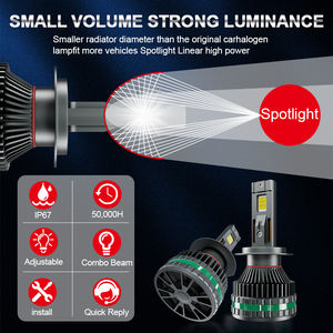 Nuevo Producto 2024 K18 240W <span class=keywords><strong>Faro</strong></span> Delantero LED para Automóvil 2 Focos LED de Cobre de Alto Brillo H7 H11 H4 Lámpara Delantera Luces LED de 12v para Vehículo - Product Image 4