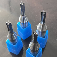 Fraise à 4 dents en MDF, revêtement DLC, queue de 1/2 po, HRC65, pour découpe de chants CNC, personnalisable OEM