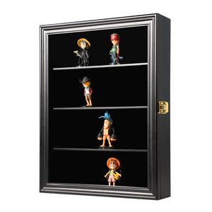 Hành động hình hiển thị trường hợp đen hình hiển thị trường hợp với cửa 12.5*16.5 treo tường Đồ chơi hình hiển thị trường hợp saks - Product Image 1