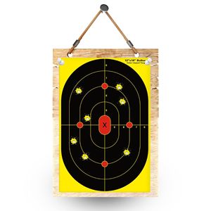 Cible de tir Bullseye en papier 12x18 pouces, cible d'entraînement de tir à impact couleur - Product Image 1