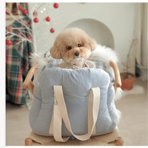 Small Dog Carrier <b>Backpack</b> Solid Color Polyester Pet Travel Bag For Dogs <b>Cats</b> Crossbody Shoulder Bag 45x26x33cm - Product Image 3
