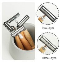 Kit de Voyage Écologique en Gros : Trousse de Rasage Durable avec Poignée en Bambou pour Hôtels et Spas