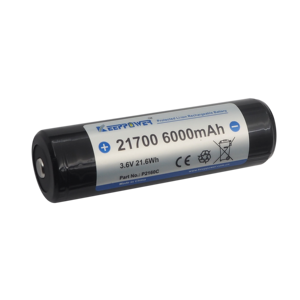 Keeppower 보호 회로 내장 고용량 21700 6000mAh 3.6V 12A 최대 방전 리튬 이온 충전식 배터리 P2160C CE ROHS UN 인증 - Product Image 4