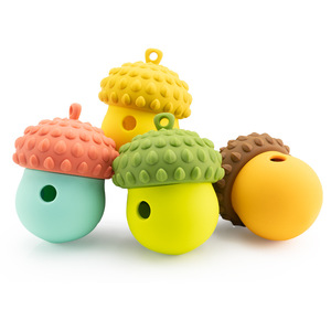 New Design Pet Toy <b>Dog</b> Training Treat Puzzle Dispenser Chewing Teeth Clean Silicone Leaking Food <b>Ball</b> Toys - Product Image 1