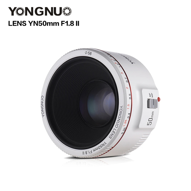 Yongnuo Yn50mm F1.8 Ii C Bright Large Aperture Af Mf 50mm Standard Prime Lens Auto Metal Mount For Dslr Camera