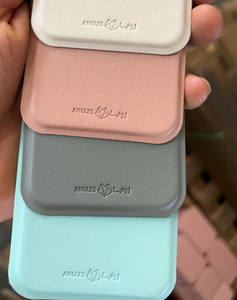 Складное компактное косметическое зеркало из искусственной кожи с логотипом на заказ - Product Image 6