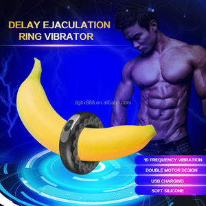 Silikon yetişkin erkek seks oyuncakları uzaktan kumanda 10 frekans horoz halka vibratör Penis halkaları için gecikme süresi ile - Product Image 2