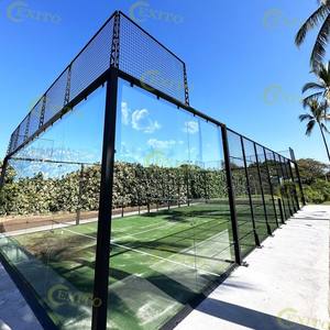 EXITO 100*100 Pista de Pádel galvanizada de alta calidad con vidrio templado de 12mm Pista de Pádel Equipo de instalación panorámica disponible - Product Image 3