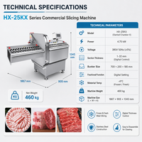 Machine à trancher la viande à commande numérique avec bande transporteuse pour usage commercial