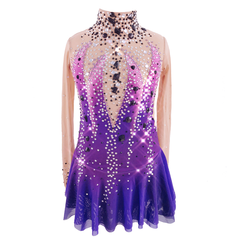 Purple Figure Skating Dress - Performance & Competition