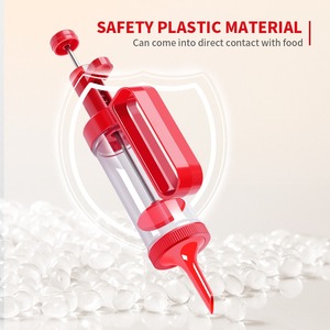 Juego completo de pistola para hacer galletas de cocina con herramienta de montaje y boquilla <span class=keywords><strong>Flor</strong></span> exprimible para hornear soja empaquetada en bolsa OPP - Product Image 3