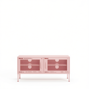 <b>Pink</b> Steel <b>Tv</b> Stand 41.3 X 13.8 X 19.7 Modern Design For Living Room Furniture - Product Image 1