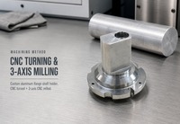 Support de fixation d'axe à bride en aluminium 6061 pour tournage CNC et fraisage 3 axes, adaptateur de précision personnalisé