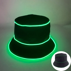 Luminous Neon LED Glowing Solid Color Fashion <b>Bucket</b> <b>Hats</b> <b>Men</b> Women Hip Hop Panama Fisherman Flashing Light up <b>Hat</b> - Product Image 6