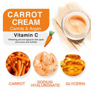 OEM ODM Carrot Extract Facial Cream Gentle Soothing Brightening Moisturizer Improve Dull <strong>Marks</strong> Calm Redness Daily Face Skin Care - Product Image 2