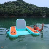 Aufblasbares schwimmendes Stuhl-Tisch-Set – Wasser-Lounge-Möbel für Pool, See und Strandparty