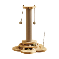 Arbre à chat en sisal tout-en-un avec petite balle jouet pour chats d'intérieur – Idéal pour le jeu à la maison